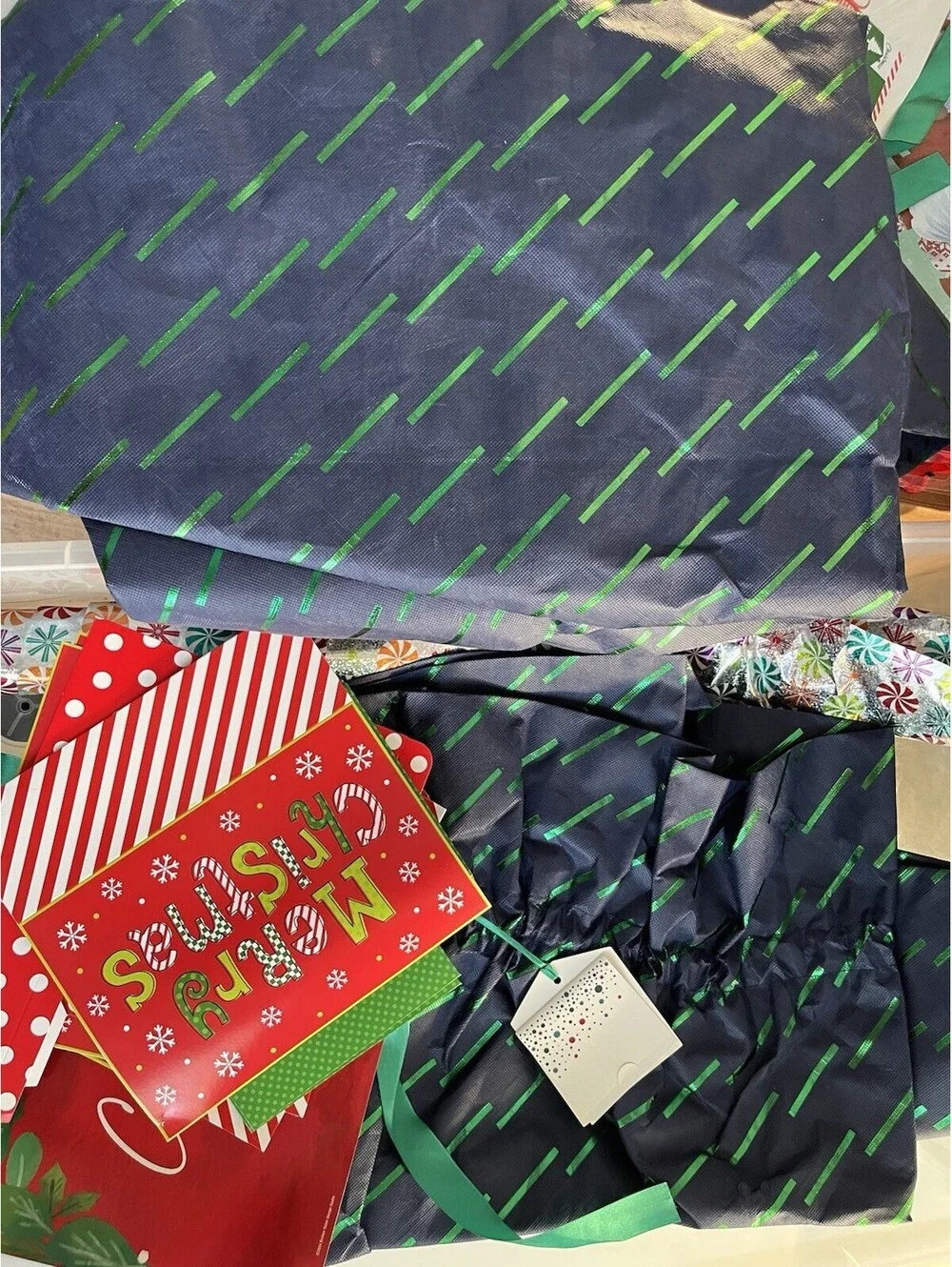 Large Lot of Christmas Boxes, Gift Bags - Large Medium Small Credit Card Boxes